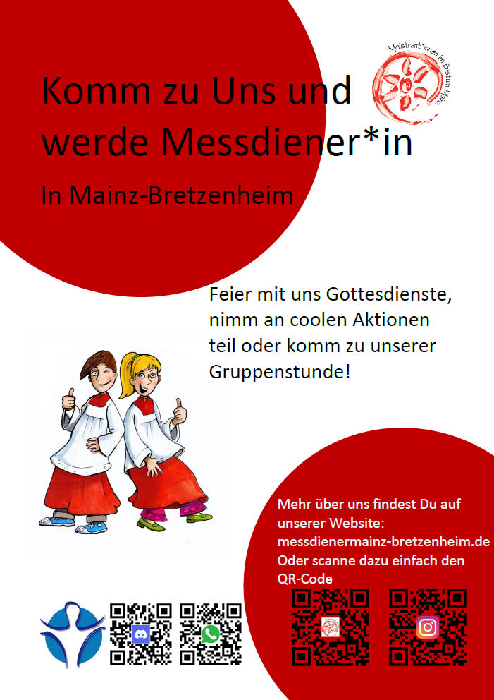 Plakat der Ministranten in Mainz-Bretzenheim